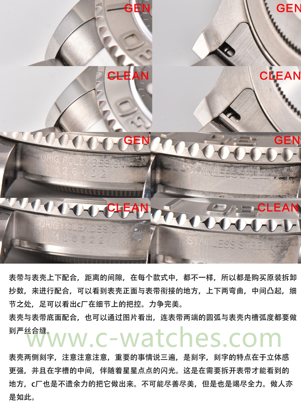 C厂Clean劳力士游艇名仕型系列m126622-0001灰游艇40mm