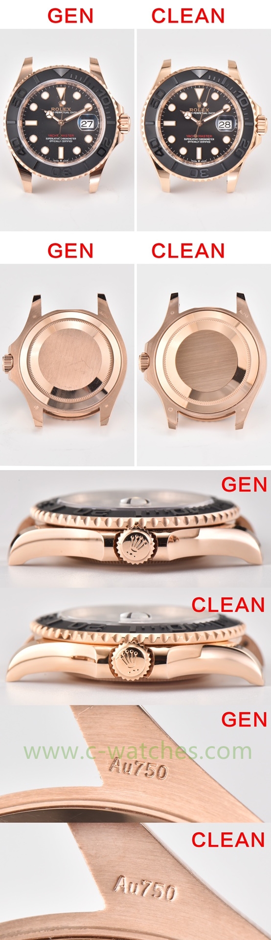 C厂Clean劳力士游艇名仕型系列m126655-0002玫金游艇40mm